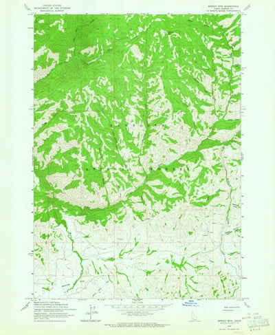 United States Geological Survey Sprout Mountain, ID (1963, 24000-Scale) digital map