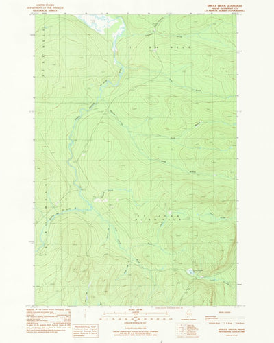 United States Geological Survey Spruce Brook, ME (1989, 24000-Scale) digital map