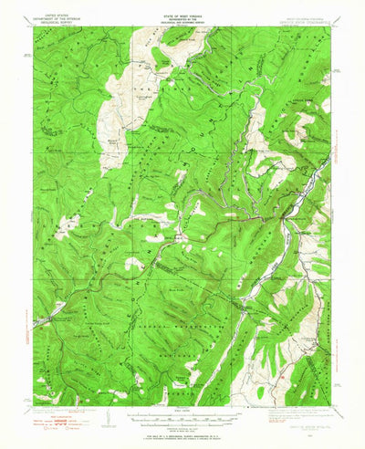 United States Geological Survey Spruce Knob, WV-VA (1922, 62500-Scale) digital map