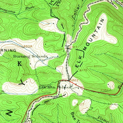 United States Geological Survey Spruce Knob, WV-VA (1922, 62500-Scale) digital map