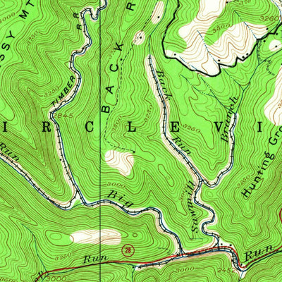 United States Geological Survey Spruce Knob, WV-VA (1922, 62500-Scale) digital map