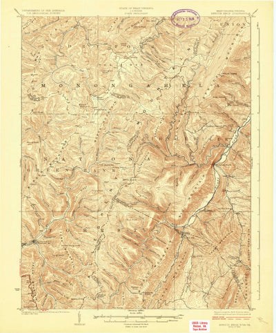 United States Geological Survey Spruce Knob, WV-VA (1924, 62500-Scale) digital map