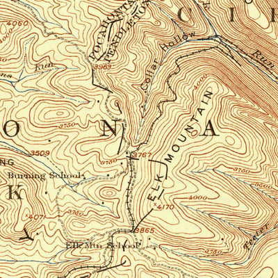 United States Geological Survey Spruce Knob, WV-VA (1924, 62500-Scale) digital map