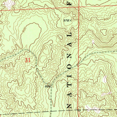 United States Geological Survey Spruce, MI (1971, 24000-Scale) digital map