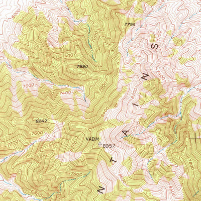 United States Geological Survey Spruce Mountain 4, NV (1953, 62500-Scale) digital map