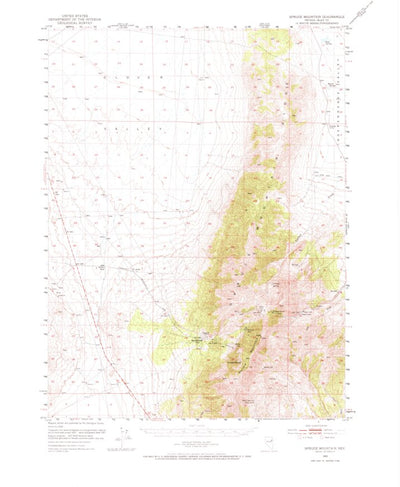 United States Geological Survey Spruce Mountain, NV (1953, 62500-Scale) digital map