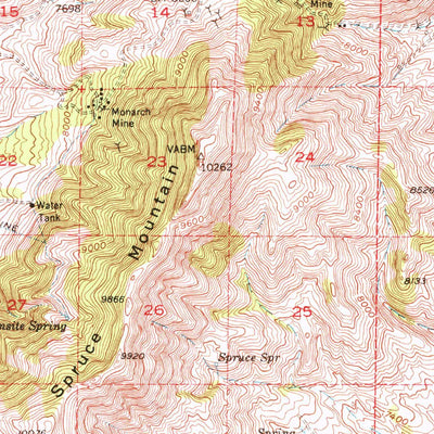 United States Geological Survey Spruce Mountain, NV (1953, 62500-Scale) digital map