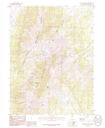 United States Geological Survey Spruce Mountain, NV (1986, 24000-Scale) digital map