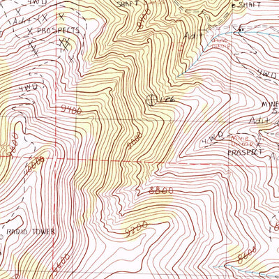 United States Geological Survey Spruce Mountain, NV (1986, 24000-Scale) digital map
