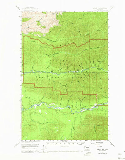 United States Geological Survey Spruce Mountain, WA (1956, 62500-Scale) digital map