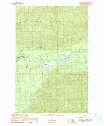 United States Geological Survey Spruce Mountain, WA (1990, 24000-Scale) digital map