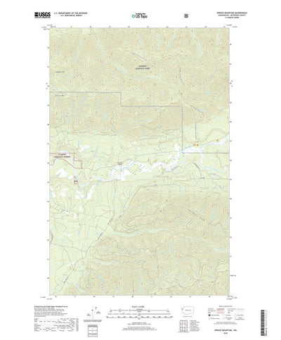 United States Geological Survey Spruce Mountain, WA (2020, 24000-Scale) digital map