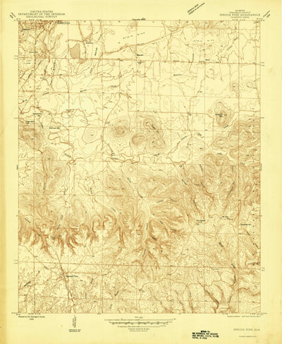 United States Geological Survey Spruce Pine, AL (1945, 24000-Scale) digital map