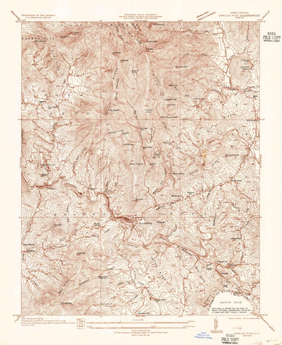 United States Geological Survey Spruce Pine, NC (1934, 24000-Scale) digital map