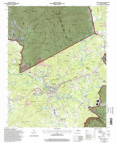 United States Geological Survey Spruce Pine, NC (1994, 24000-Scale) digital map