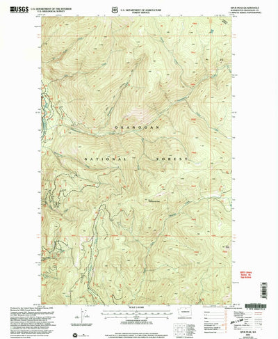 United States Geological Survey Spur Peak, WA (2001, 24000-Scale) digital map