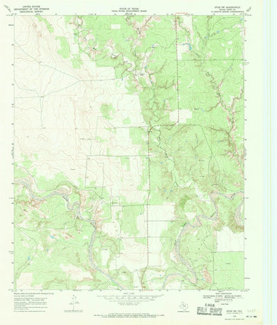 United States Geological Survey Spur SW, TX (1968, 24000-Scale) digital map