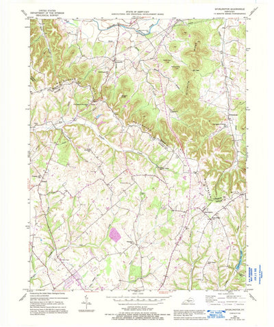 United States Geological Survey Spurlington, KY (1953, 24000-Scale) digital map