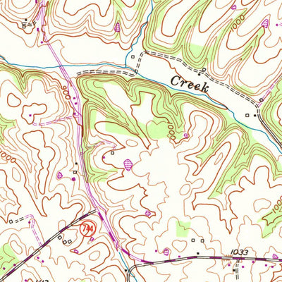 United States Geological Survey Spurlington, KY (1953, 24000-Scale) digital map