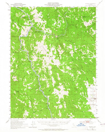 United States Geological Survey Spyrock, CA (1952, 62500-Scale) digital map