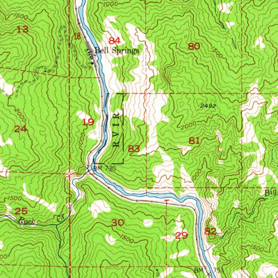 United States Geological Survey Spyrock, CA (1952, 62500-Scale) digital map