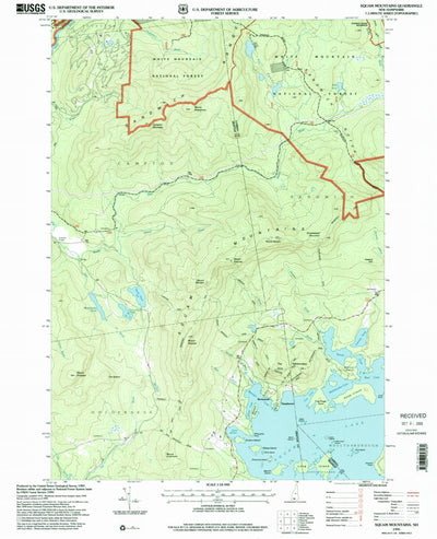 United States Geological Survey Squam Mountains, NH (1995, 24000-Scale) digital map