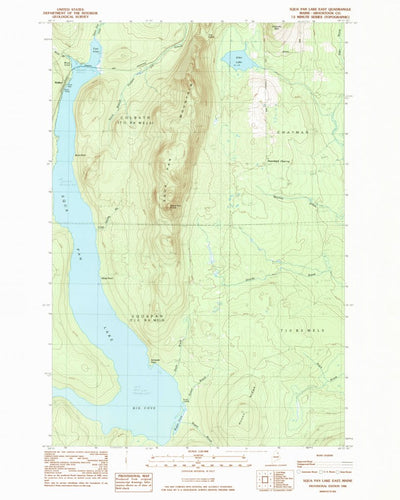 United States Geological Survey Squapan Lake East, ME (1984, 24000-Scale) digital map