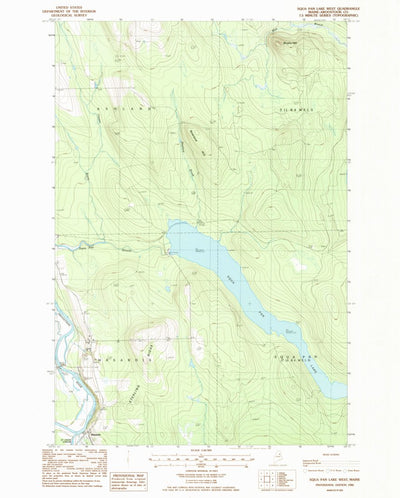 United States Geological Survey Squapan Lake West, ME (1986, 24000-Scale) digital map