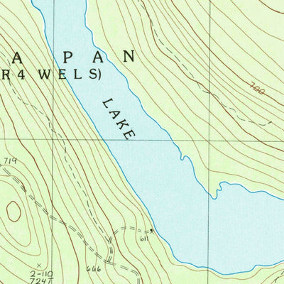United States Geological Survey Squapan Lake West, ME (1986, 24000-Scale) digital map