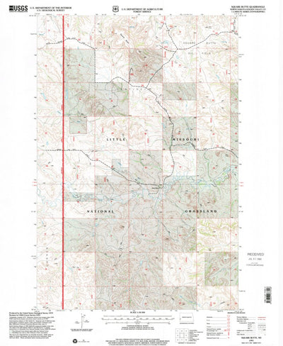 United States Geological Survey Square Butte, ND (1997, 24000-Scale) digital map