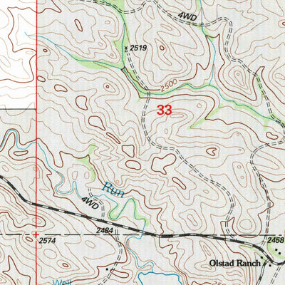 United States Geological Survey Square Butte, ND (1997, 24000-Scale) digital map