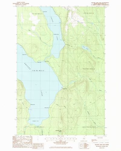 United States Geological Survey Square Lake East, ME (1986, 24000-Scale) digital map