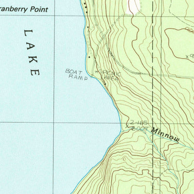United States Geological Survey Square Lake East, ME (1986, 24000-Scale) digital map
