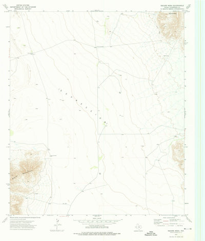 United States Geological Survey Square Mesa, TX (1972, 24000-Scale) digital map