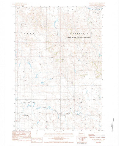 United States Geological Survey Square Top Butte, SD (1983, 24000-Scale) digital map