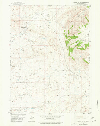 United States Geological Survey Square Top Butte, WY (1951, 24000-Scale) digital map