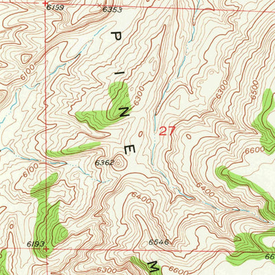 United States Geological Survey Square Top Butte, WY (1951, 24000-Scale) digital map