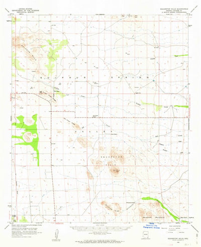 United States Geological Survey Square Top Hills, AZ (1958, 62500-Scale) digital map