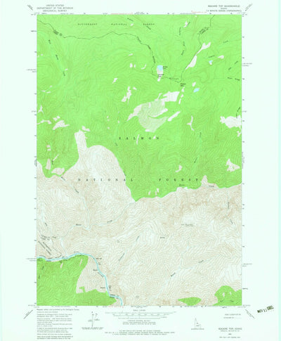 United States Geological Survey Square Top, ID (1962, 24000-Scale) digital map