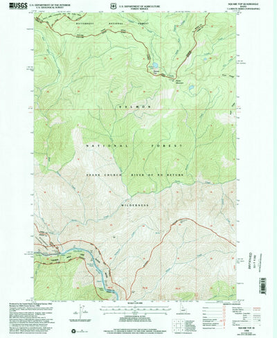 United States Geological Survey Square Top, ID (1998, 24000-Scale) digital map