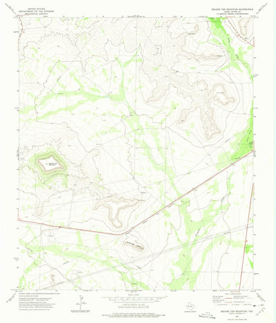 United States Geological Survey Square Top Mountain, TX (1972, 24000-Scale) digital map