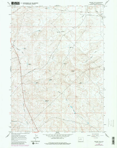 United States Geological Survey Square Top, WY (1964, 24000-Scale) digital map