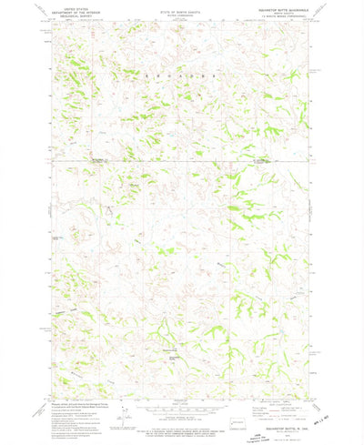 United States Geological Survey Squaretop Butte, ND (1974, 24000-Scale) digital map