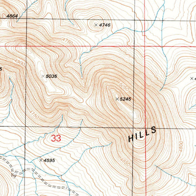 United States Geological Survey Squaretop Hills East, AZ (1996, 24000-Scale) digital map