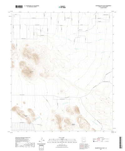 United States Geological Survey Squaretop Hills East, AZ (2021, 24000-Scale) digital map