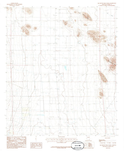 United States Geological Survey Squaretop Hills West, AZ (1986, 24000-Scale) digital map