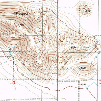 United States Geological Survey Squaretop Hills West, AZ (1996, 24000-Scale) digital map