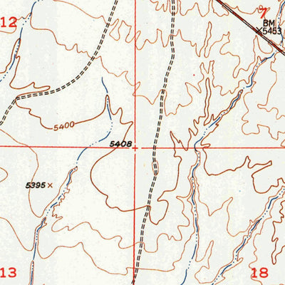 United States Geological Survey Squaw Butte NE, WY (1952, 24000-Scale) digital map