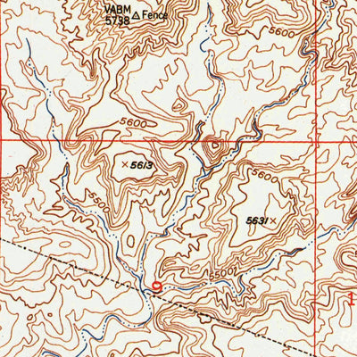 United States Geological Survey Squaw Butte NE, WY (1952, 24000-Scale) digital map