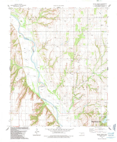 United States Geological Survey Squaw Creek, OK (1985, 24000-Scale) digital map